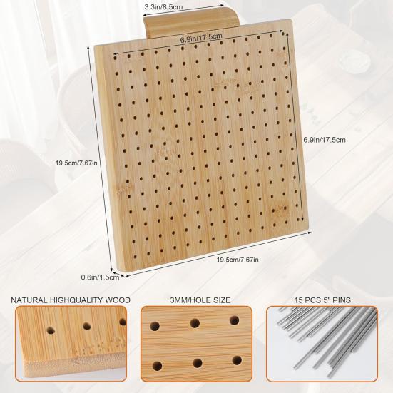 1 комплект блокировочной доски для вязания крючком с 10 штифтами из нержавеющей стали DIY Solid