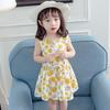 Платье для девочек из 2 шт./компл. + шапка, хлопковое удобное детское платье, летнее платье, платье без рукавов с цветочным принтом для девочек для детей