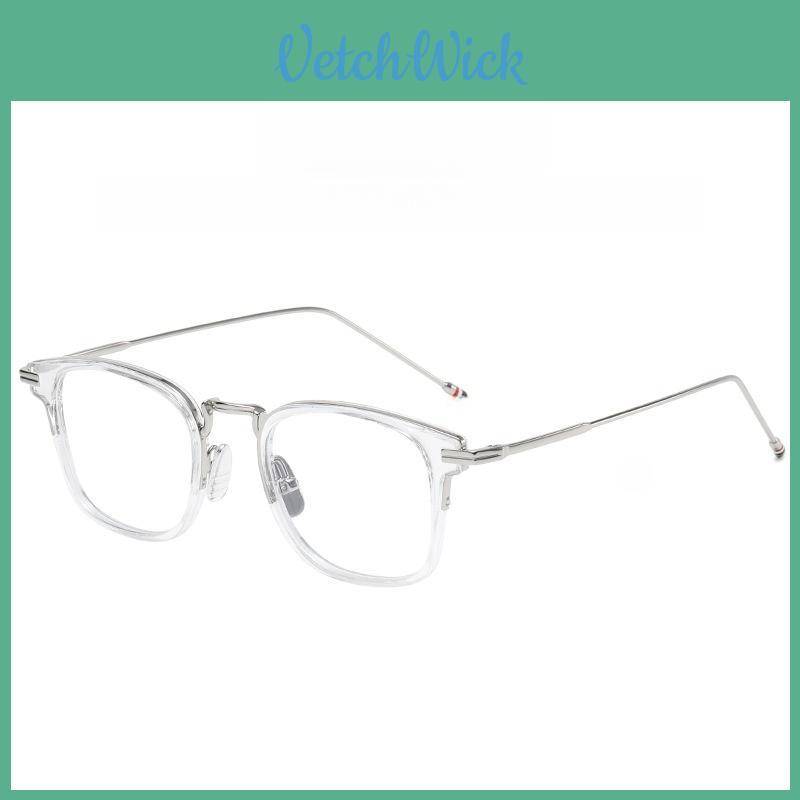 English Style Square Eyewear Frame With Pc Lenses For Vision Correction And Blue Light Prevention