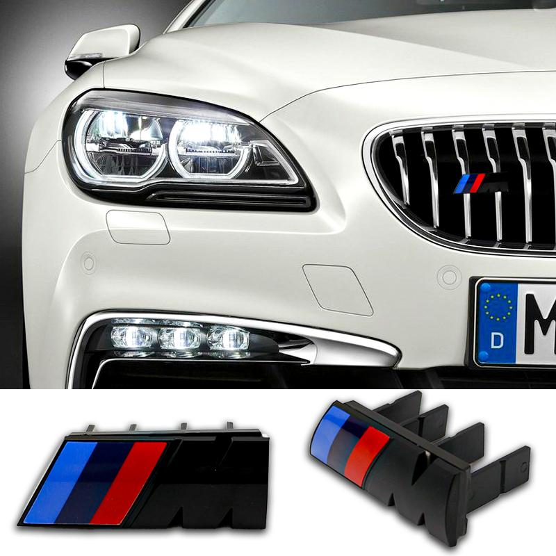 ABS 3D Car Front Grille Badge Emblem For BMW M Logo X1 X2 X3 X4 X5 X6 F48 G01 E84 E83 F39 F10 F30 G11 G07 G86 G80 G60 E60 E46