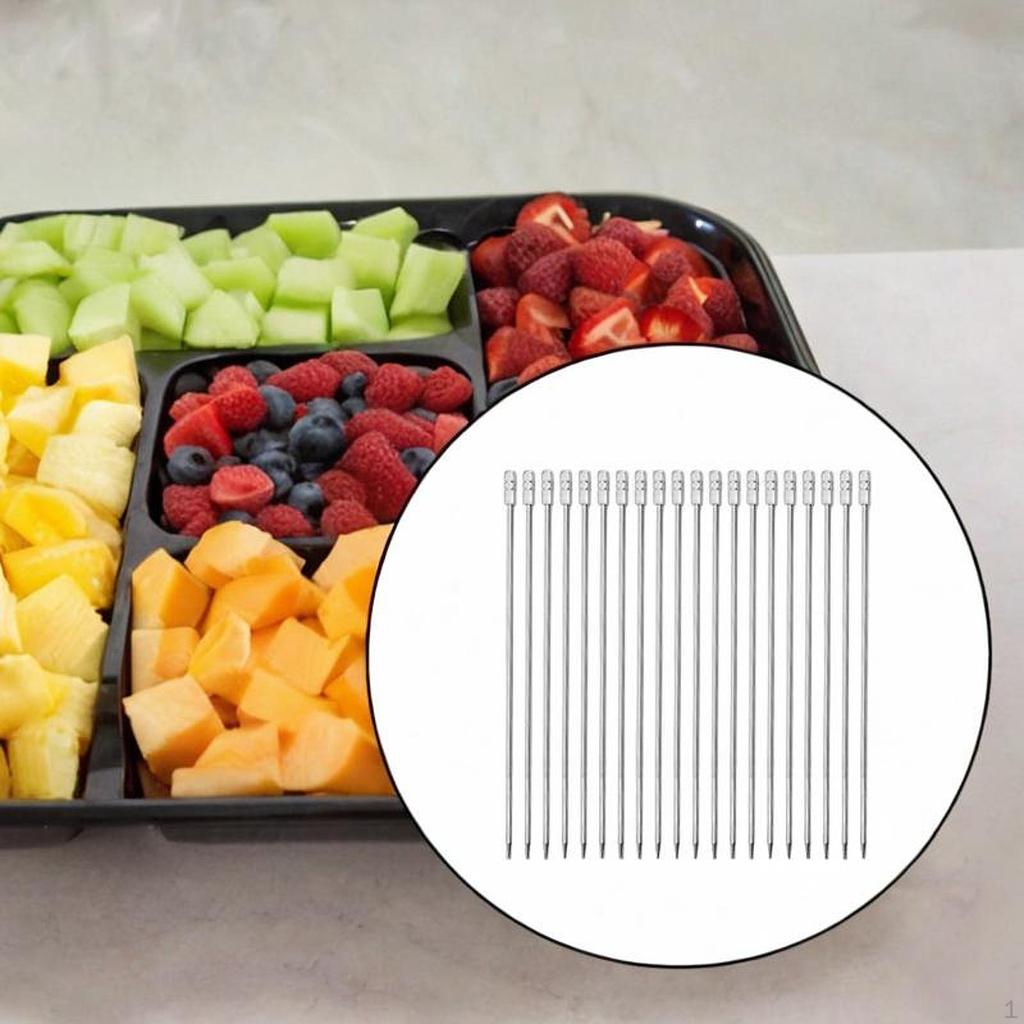 20 шт. фруктовые шпажки для коктейлей креативные палочки из нержавеющей стали для десерта