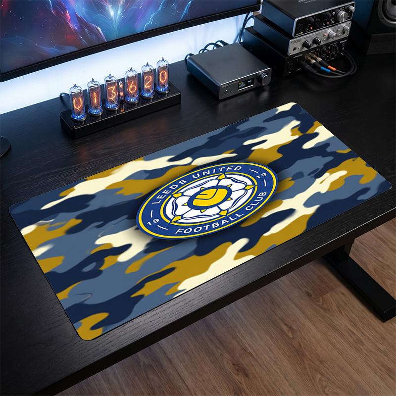 Большой коврик для мыши с принтом футбольного клуба Leeds United, противоскользящий расширенный игровой коврик для стола для офиса и дома
