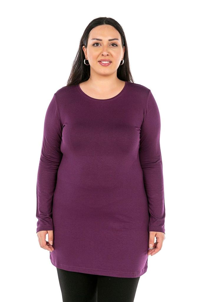 Women's Style Big Size Body Plus Size Round Neck Long Sleeve Viscose Long Mink Body