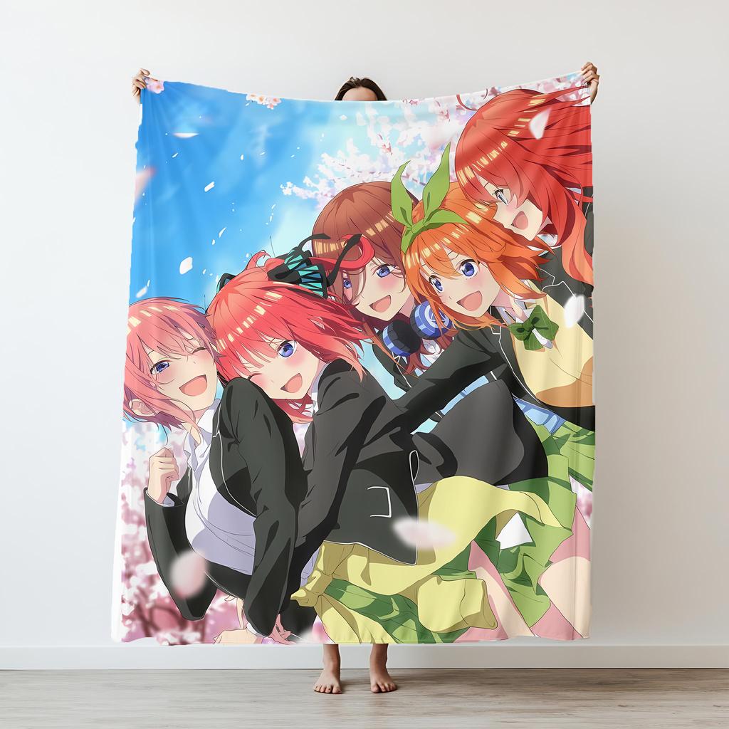 Cartoon anime nun loli printed blanket Warm Flannel Blankets Soft and Comfortable blanket Home Travel Blanket Birthday Gift