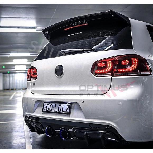 Задний спойлер-губа на крышу, крылышки-спойлер для Volkswagen VW Golf 6 MK6 VI GTI R20 2010-2013, ABS-пластик, задний спойлер-губа