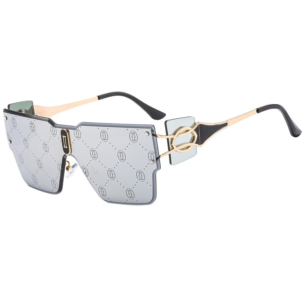 Новый брендовый дизайн для унисекс-нарядов с горячими солнцезащитными очками без оправы с обрезанными краями, большие модные мужские солнцезащитные очки, цельные солнцезащитные очки