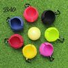 Golf Ball Travel Case Silicone Cover with Carabiner, Portable Standard Holder, Flexible Carrier Protective Sleeve, Accessories, Gift for Golfers