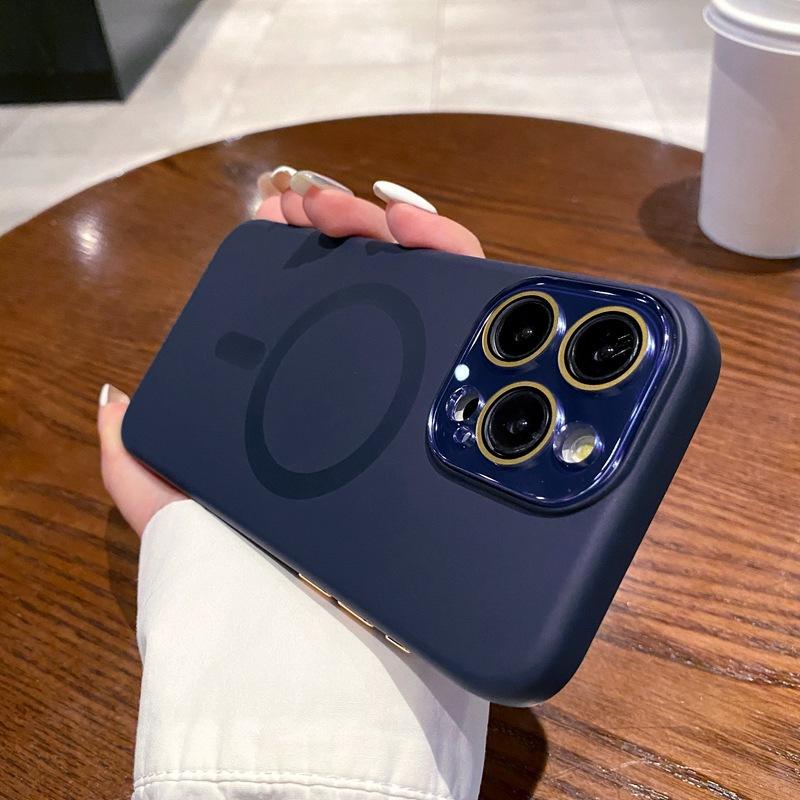 Применимый чехол для iPhone16promax Liquid Magnetic для мобильного телефона Apple 15 Silicone 3D Goggles All-inclusive Protective Case 14