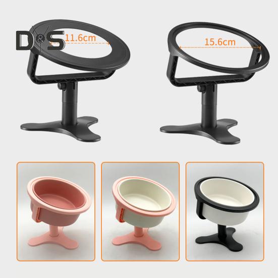 Поднятая миска для кошачьего корма, регулируемая наклонная миска из нержавеющей стали для домашних животных, нескользящая приподнятая кормушка для домашних кошек и собак