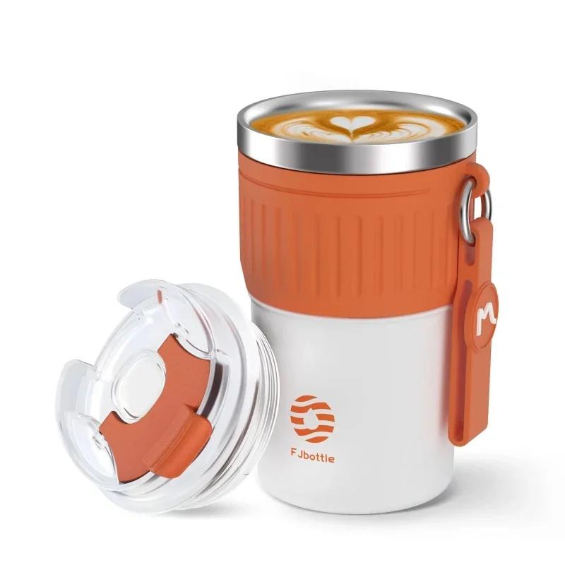 400ML Stainless Steel Coffee Cup Portable Car Thermos Mug for Tea Keep Cold Leak_Proof Insulated Cups Outdoor Travel Drinkware