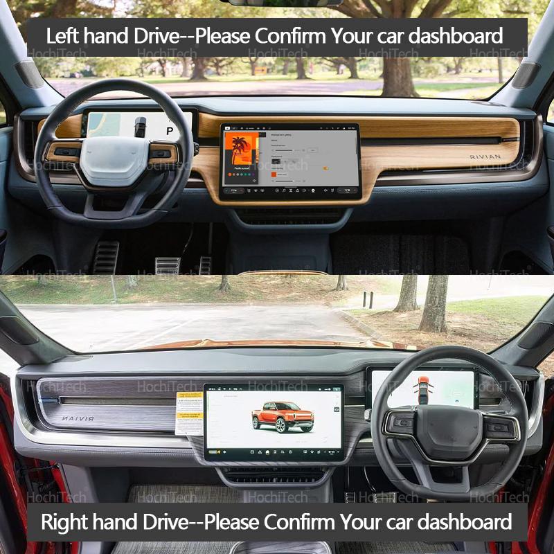 zkfan8 Dashboard Sun Shade Cover Mat Pad Anti-UV Non-Slip Carpet for Rivian R1T R1S 2021 2022 2023 2024 2025 Car Mat Accessories