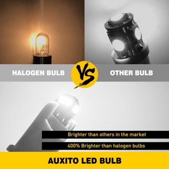 AUXITO T10 LED License Plate Light Bulbs 6000K 168 2825 194 Super Bright White