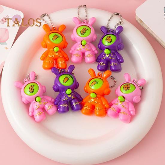 6/30 шт. Кролик-астронавт, игрушка для угадывания пальцем, пресс-игра «Камень, ножницы, бумага», мультяшный брелок с цепочкой из бусин, подарок для детей и взрослых, сувениры на вечеринку