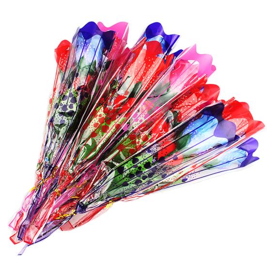 1Pc Glow In Dark LED Light Artificial Rose Flower Girl Romantic Gift Holiday Toy