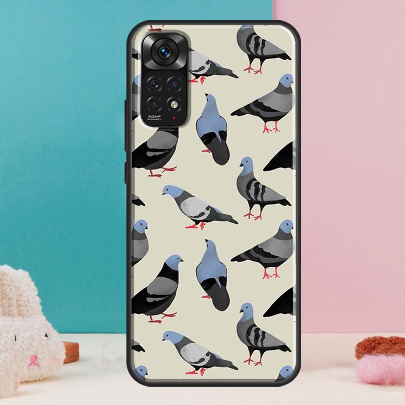 Чехол-коллаж с голубями для Xiaomi Redmi Note 13 Pro 14 12 11 9 10 9S 10S 11S 12S Redmi 14C 13C 10C 12C