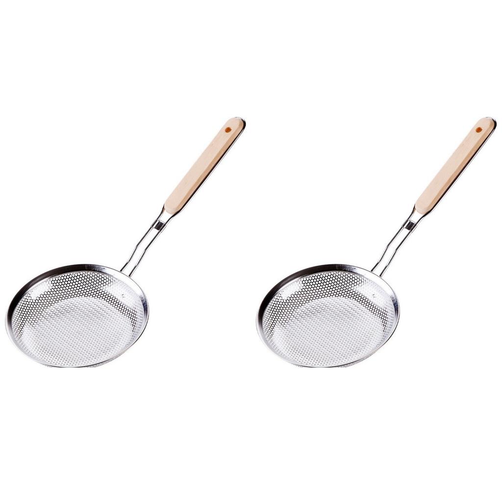 Фильтр для масла из нержавеющей стали с мелкой сеткой, длинной ручкой, фильтр-ложка, противоскользящий дуршлаг, сито, кухонные принадлежности для приготовления пищи