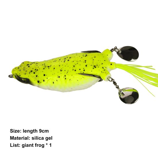 9см/25г Силиконовая Огромная Приманка Лягушка Красочная Лопатка Двойная Блестка Мягкая Искусственная Приманка Лягушка