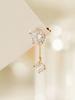 Minimalpiercing 14K Solar Cubic Drop Piercing Earrings