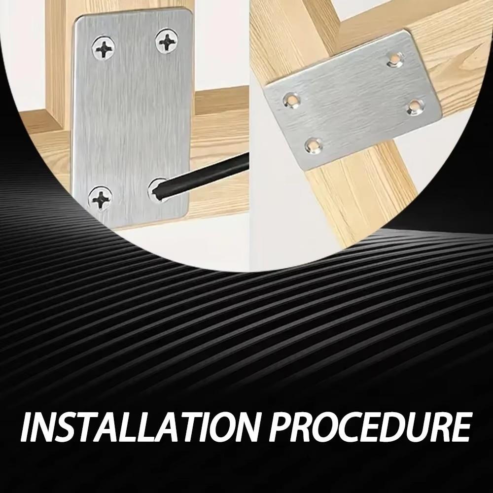 10 шт. Угловой кронштейн из нержавеющей стали Прямые мебельные крепежи Соединители для деревянных досок