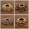 Crafts Lotus Pattern Crystal Carving Crystal Ball Base Wooden Ornaments Meditation Decor Wood Base