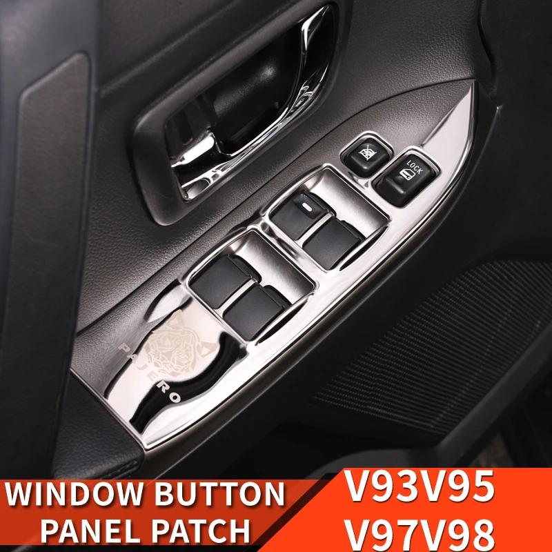 Для Mitsubishi Pajero аксессуары v93v97v98 крышка кнопки стеклоподъемника из нержавеющей стали Pajero Montero модифицированный интерьер