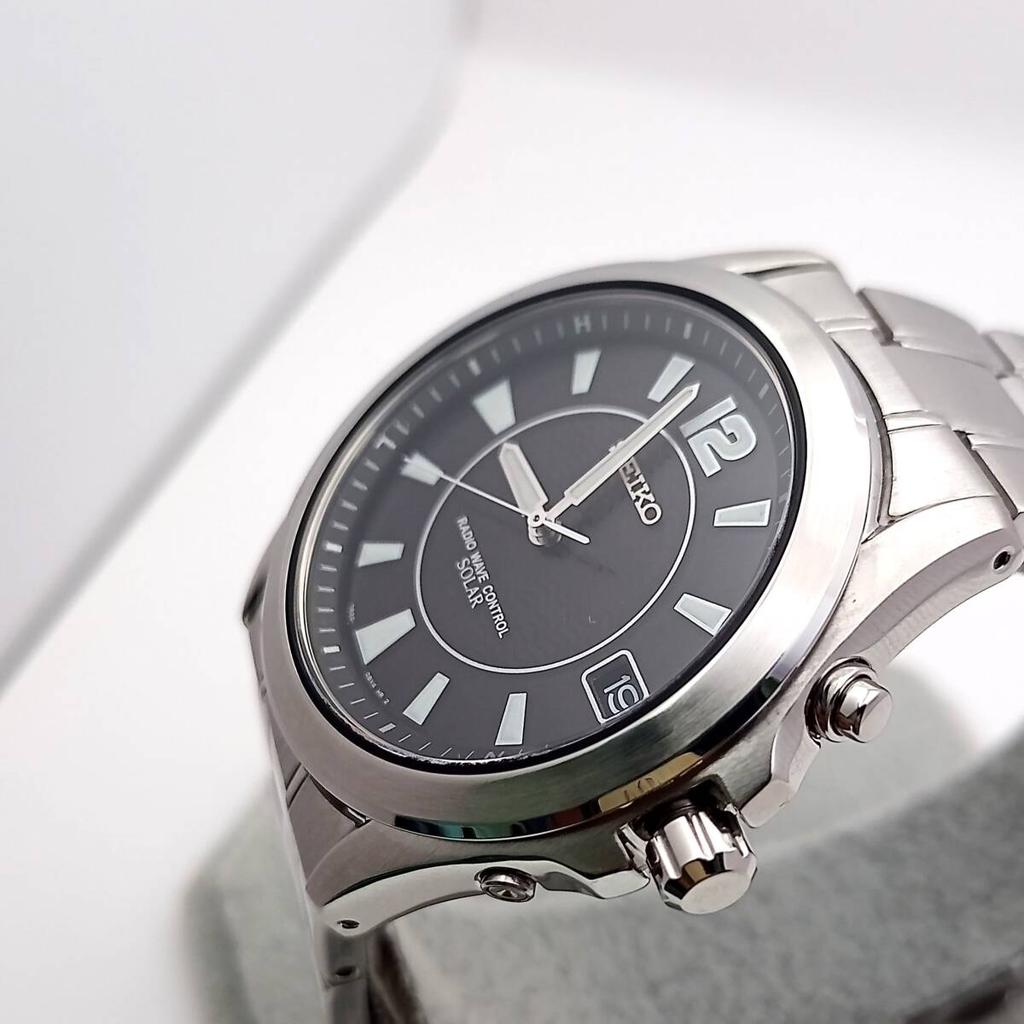 Вечные солнечные часы SEIKO Часы для дневного ношения Отличная полностью заряжаемая батарея «Ноль» Радиоуправляемые 7B22-0AZ0 - Состояние, Функциональные
