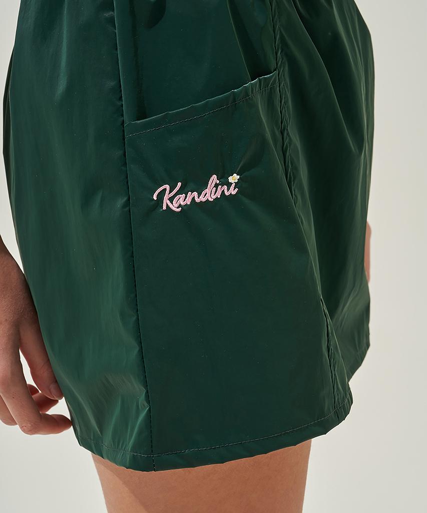 Candini Green Glossy Mini Skirt