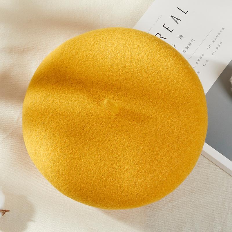 Берет женский осенне-зимний британский ретро шерстяной берет корейский стиль универсальный японский стиль милый художник шляпа тренд