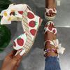 Women 2024 New Platform Wedges Sandals Summer Sapatos Feminino Shoes Ankle Strap Fruit Print Footwear Sandalias De Mujer Pumps