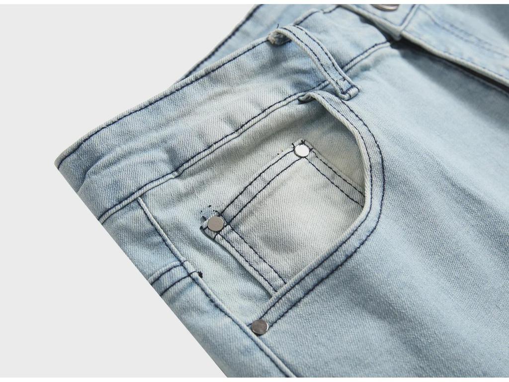 Мужские эластичные узкие джинсы Cross-Border Slim Fit в ностальгическом стиле