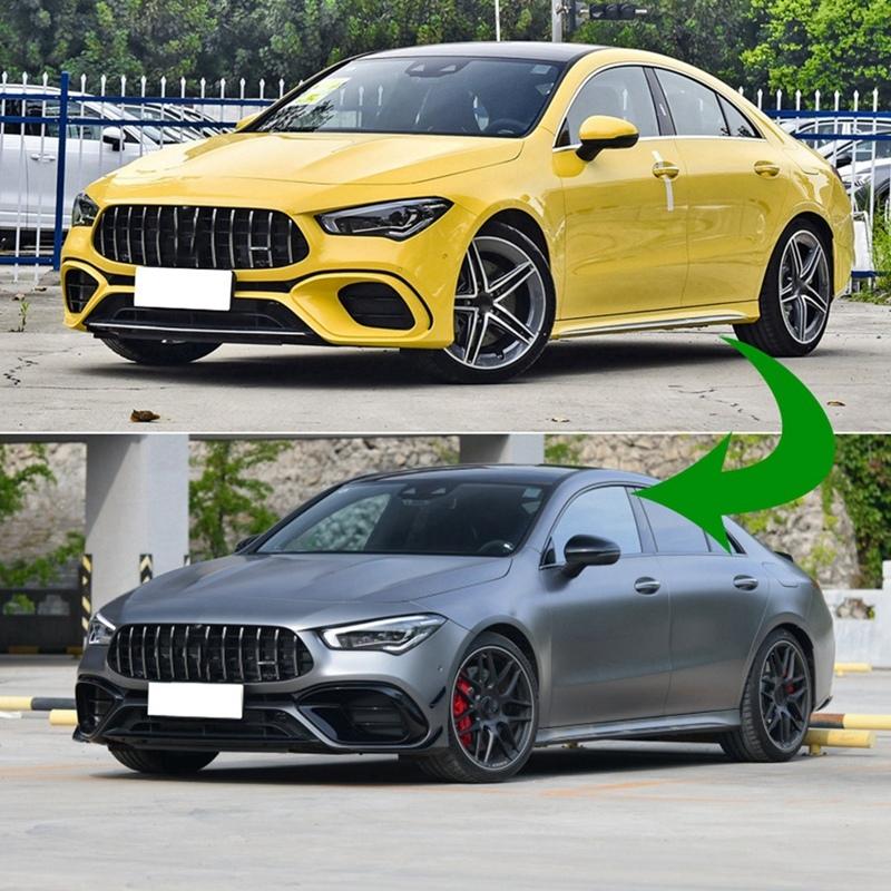 Front Bumper Spoiler For Mercedes Benz CLA45 AMG C118 2020 2021 Glossy Black Bumper Spoilers