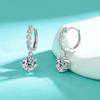Серьги-гвоздики из стерлингового серебра S925 с муассанитом, классические, на шести крапанах - Универсальное высококачественное украшение для ушей