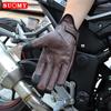 SUOMY Genuine Leather Motorcycle Riding Gloves With Touchscreen Fingers Breathable Perforated Design Men Women