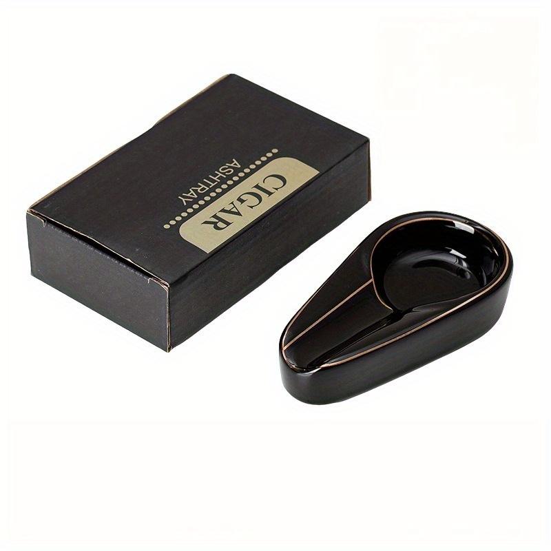 1PC European style ceramic cigar ashtray high-end creative personality portable home office ashtray accessories cigar rack single ashtray