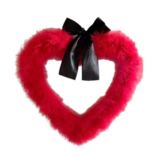 Yousheng Valentine's Day Heart Garland Door Banner Festive Party Decor for Wall Window Plastic Indoor Outdoor Decoration for Romantic Celebration