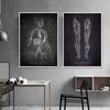 Abstract Human Anatomy Artwork Medical Painting Muscle Skeleton Education Wall Art Picture Poster Canvas Painting For Home Decor