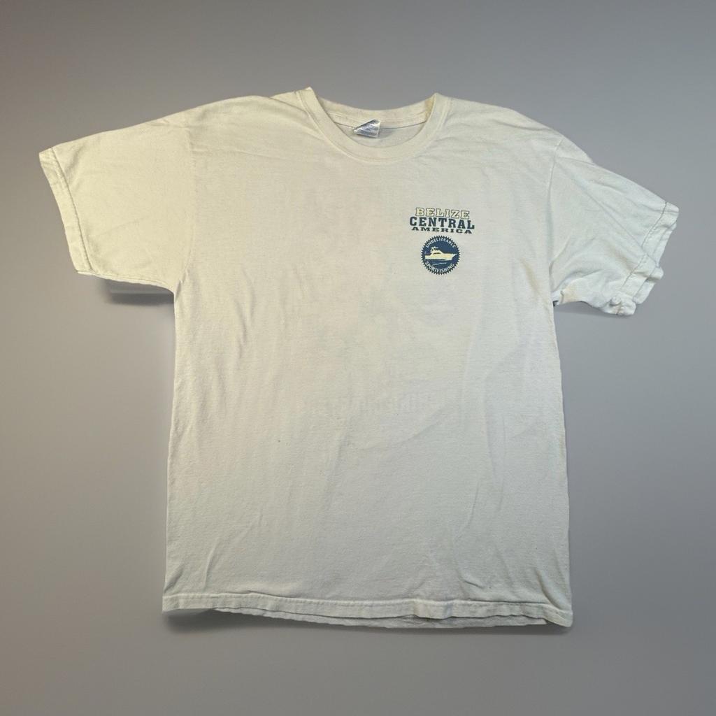 Vintage Belize Fishing Charters Tee L Early 2000’s Graphic Shirt Y2K -319