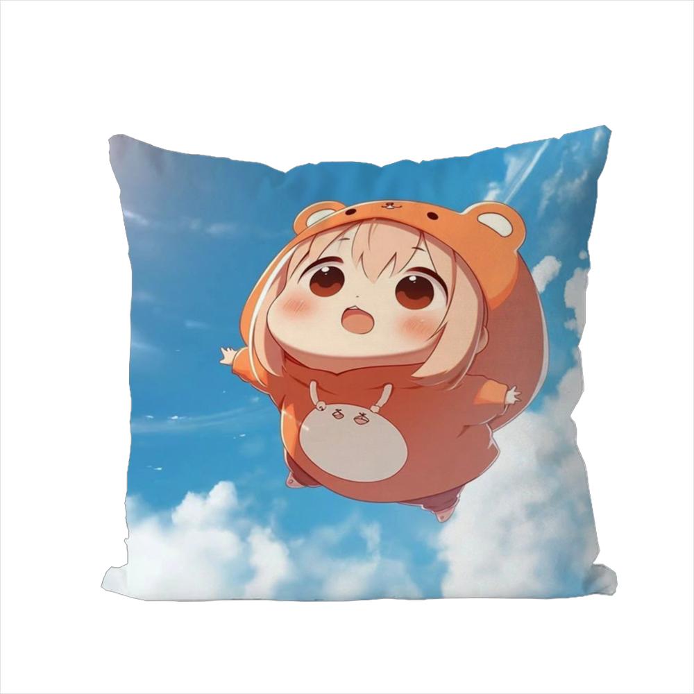 Umaru Doma Pillow Case For Car Sofa Decorative Home Doublesided Print Plush Square Throw Pillow Cushion Cover
