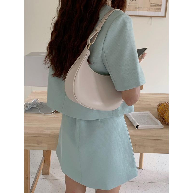 Весенне-летняя новинка Сумка подмышкой Сумка-полумесяц Простая и универсальная сумка через плечо Текстурная сумка Женская сумка через плечо