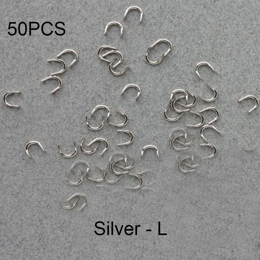 50PCS Hot Durable Sliver/Gold Spinner Easy-Spin Clevises Easy Spin Brass Fishing Lures Accessories