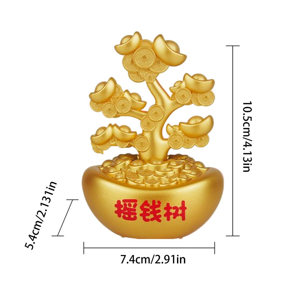 Car Dashboard Decorations Solar-Powered Shaking Money Tree Design Automotive Interior Decor Cute Dashboard Car Accessories