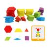 Geometric Puzzle Shape Sorter Wooden Blocks Develop Imagination Safe Magnetic Puzzles Tangram Geometric Color Early Education