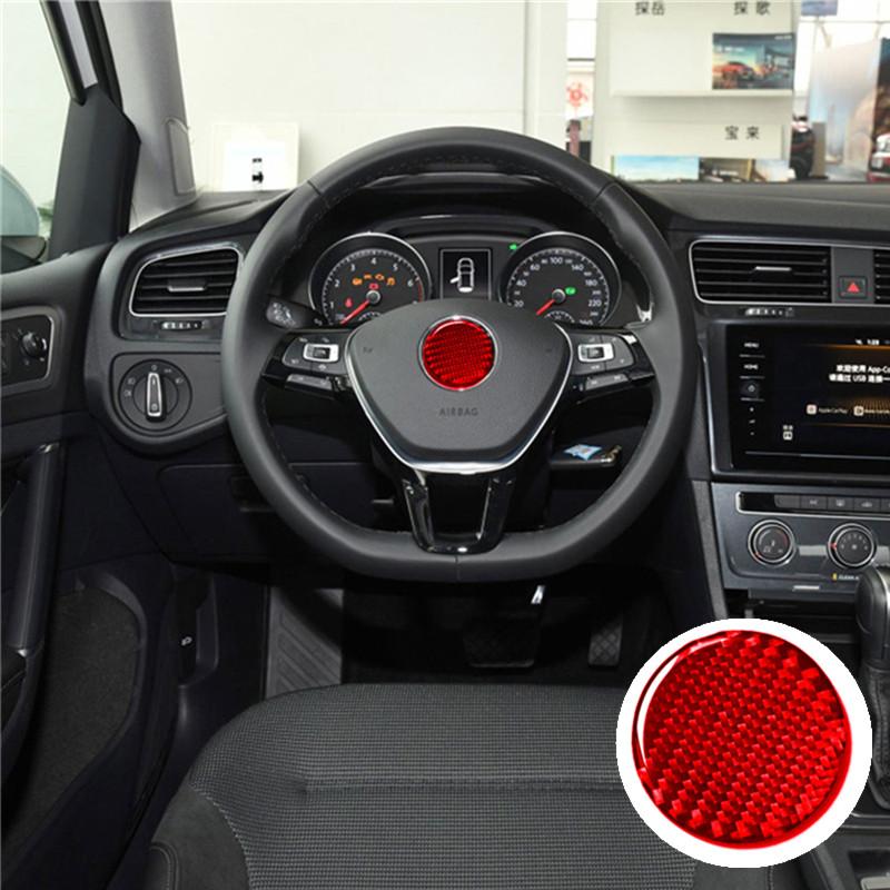 Защитное украшение салона автомобиля, красная наклейка из углеродного волокна для Volkswagen VW Golf 7 GTI MK7 2014-Стайлинг