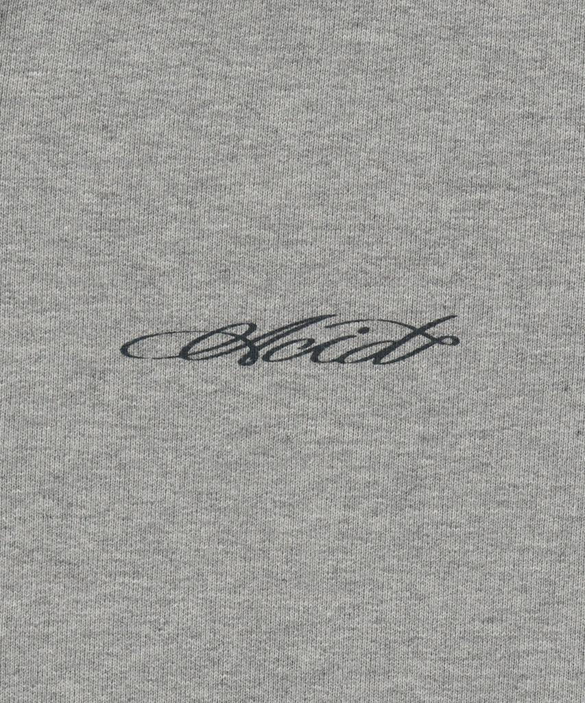 Худи на молнии Slowacid Vintage Sponsor [Меланжевый серый]