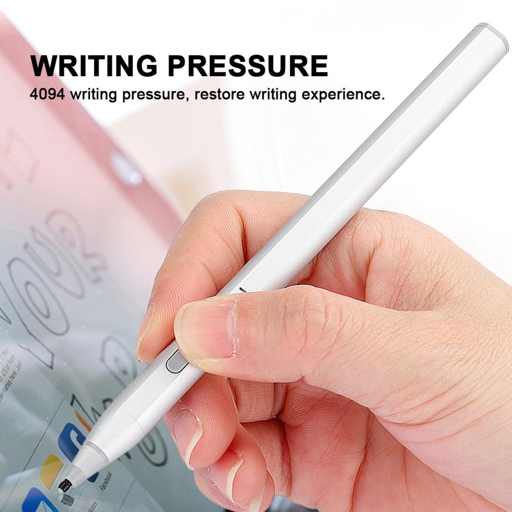 Перезаряжаемый стилус для планшета Smart Stylus Pen подходит для Microsoft Surface Pro 5 6 7Silver