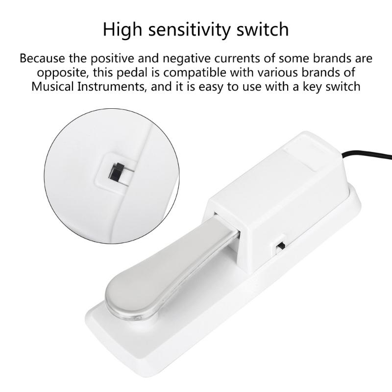 Цифровое фортепиано Клавиатура Фортепиано Педаль сустейна с противоскользящим резиновым основанием Для MIDI-клавиатуры, с 1/4''(6,35) Входной штекер
