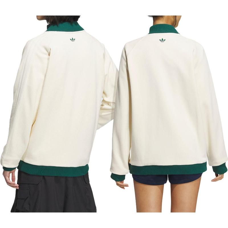 adidas Originals X Notitle Collaboration FW23 Куртка унисекс с контрастной молнией и воротником-стойкой Белая куртка IN1087