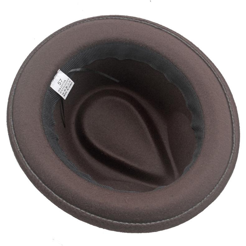 Зимняя джазовая шляпа, женская шерстяная свернутая маленькая шляпа, джентльменская шляпа, шляпа для выступлений на сцене, шляпа Fedoras