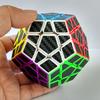 3x3x3 Megaminxed Magic Puzzle Carbon Fiber Stickers Professional Speed 12 Sides Puzzle Cubo Educational Toys for Children