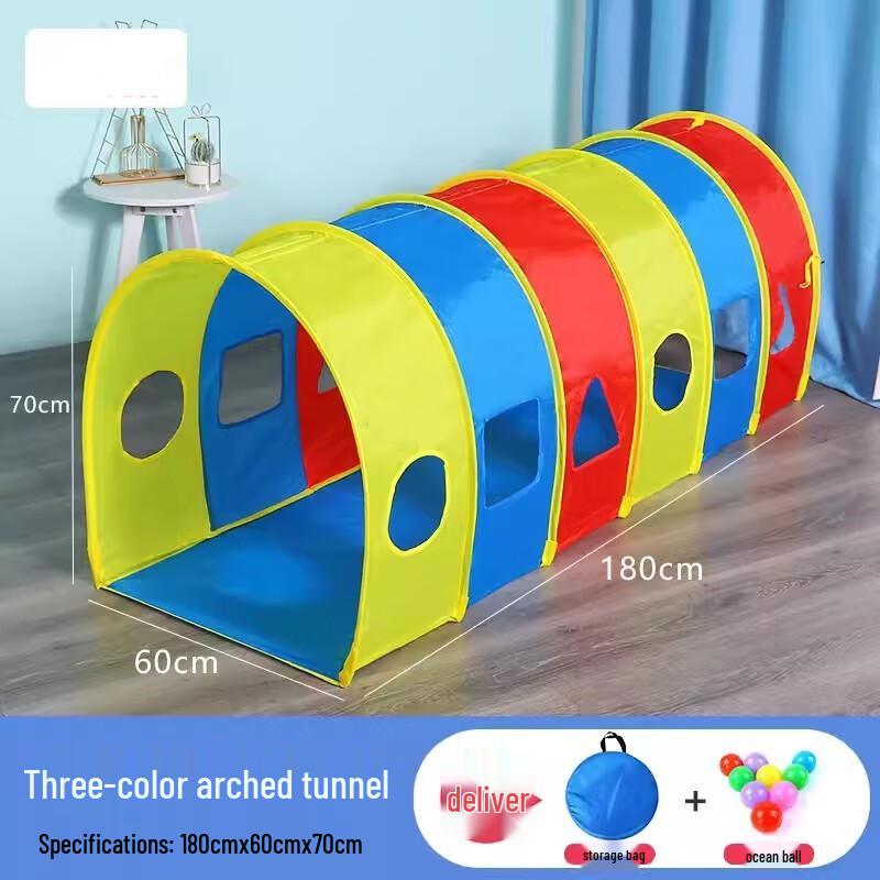 WEZHO Kids' Rainbow Crawl Tunnel